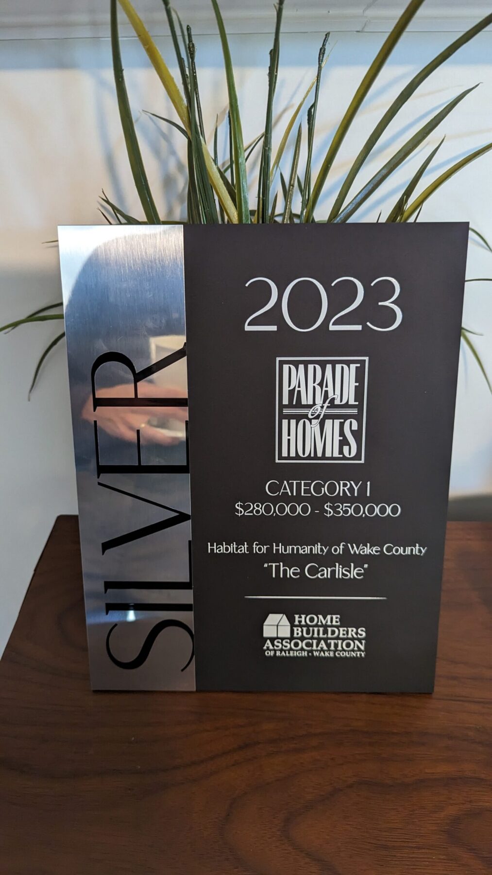 Habitat Wake received the Silver Award for their price category!